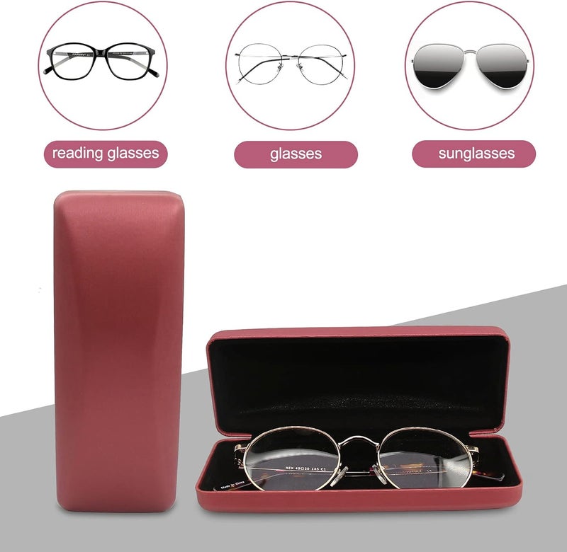 SMARTTOP Hard Shell Eyeglass Case- Glass Case With Cleaning Cloth, Glasses Case hard shell for men women - Image 3